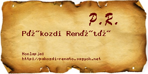 Pákozdi Renátó névjegykártya
